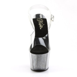 Pleaser ADORE-708SRS Black Insole Platform High Heels