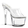 Pleaser SKY-301 Clear High Heeled Platform Mules Women