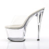 Pleaser SKY-301 Clear High Heeled Platform Mules Women