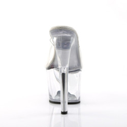 Pleaser SKY-301 Clear High Heeled Platform Mules Women