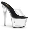 Pleaser SKY-301 Black Insole High Heeled Platform Mules