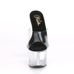 Pleaser SKY-301 Black Insole High Heeled Platform Mules