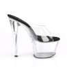 Pleaser SKY-301 Black Insole High Heeled Platform Mules