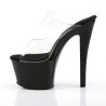 Pleaser SKY-302 Black High Heeled Platform Mules Women