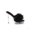 Fabulicious GLORY-501F-8 Black Vegan Leather Fur
