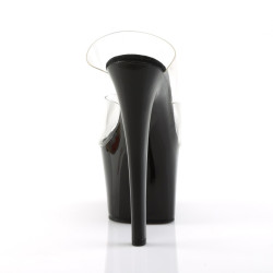 Pleaser SKY-302 Black High Heeled Platform Mules Women