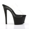 Pleaser SKY-302 Black High Heeled Platform Mules Women
