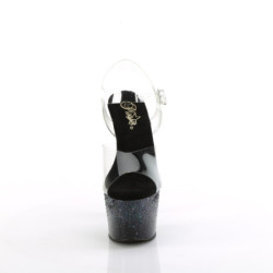 Pleaser ADORE-708SS Black Glitter Platform High Heels