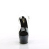 Pleaser ADORE-708SS Black Glitter Platform High Heels