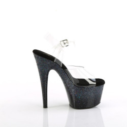 Pleaser ADORE-708SS Black Glitter Platform High Heels