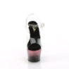 Pleaser ADORE-708SS Transparent Black Pink Glitter Sale