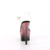 Pleaser ADORE-708SS Transparent Black Pink Glitter Sale