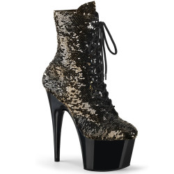 Pleaser ADORE-1020SQ Black Gold Sequins Sale Women