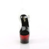 Pleaser ADORE-708SS Black Red Glitter High Heels Shoes