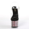 Pleaser ADORE-708CG Transparent Pink Confetti Glitter