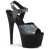 Pleaser ADORE-708N-DT Pewter Hologram Black Sale Women