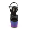 Pleaser ADORE-709BP Black Vegan Leather Blue Purple