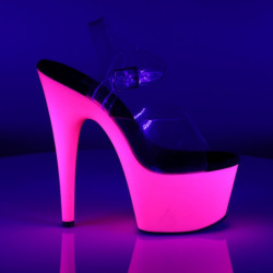 Pleaser ADORE-708UV Neon Pink Platform High Heels Shoes