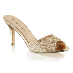 Fabulicious LUCY-01 Gold Glitter Mesh Fabric Sale Women