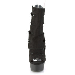 Pleaser DELIGHT-1014 Black Vegan Suede Sale Women