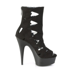 Pleaser DELIGHT-1014 Black Vegan Suede Sale Women