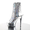 Pleaser DELIGHT-1018HG Silver Hologram Chrome Sale Women