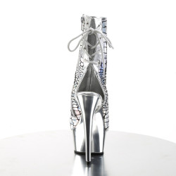 Pleaser DELIGHT-1018HG Silver Hologram Chrome Sale Women