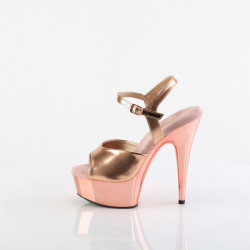 Pleaser DELIGHT-609 Rose Gold Metallic Chrome Sale Women
