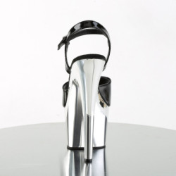 Pleaser ADORE-709 Silver Chrome Platform High Heels