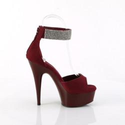Pleaser DELIGHT-625 Burgundy Vegan Suede Sale Women