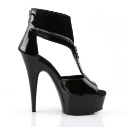 Pleaser DELIGHT-690 Black Patent Lamy Sale Women