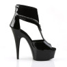 Pleaser DELIGHT-690 Black Patent Lamy Sale Women