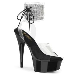 Pleaser DELIGHT-691-2RS Transparent Black Sale Women