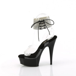 Pleaser DELIGHT-691-2RS Transparent Black Sale Women