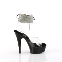 Pleaser DELIGHT-691-2RS Transparent Black Sale Women