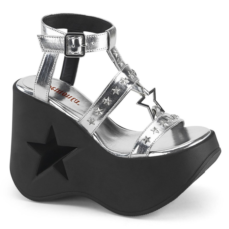 Demonia DYNAMITE-12 Silver Metallic Vegan Leather Sale Demonia DYNAMITE-12 Silver Metallic Vegan Leather Sale