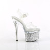 Pleaser ESTEEM-708LG Transparent Silver Glitter Sale