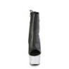 Pleaser ADORE-1018LG Black Vegan Leather Silver Glitter