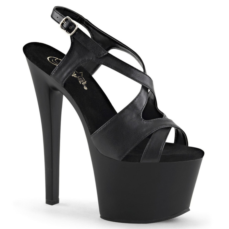 Pleaser SKY-330 Black Vegan Leather Sale Women Pleaser SKY-330 Black Vegan Leather Sale Women