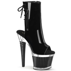 Pleaser SPECTATOR-1018 Black Patent Transparent Sale