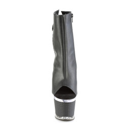 Pleaser SPECTATOR-1018 Black Vegan Leather Transparent