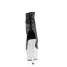 Pleaser ADORE-1018LG Black Vegan Leather Silver Glitter