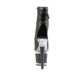 Pleaser SPECTATOR-1018 Black Vegan Leather Transparent