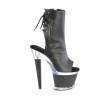 Pleaser SPECTATOR-1018 Black Vegan Leather Transparent