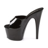 Pleaser ADORE-701 Black Patent High Heeled Mules