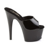 Pleaser ADORE-701 Black Patent High Heeled Mules