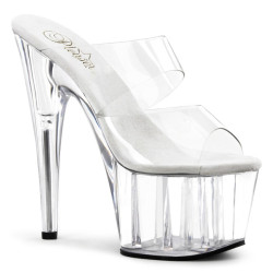 Pleaser ADORE-702 Transparent High Heeled Mules Women