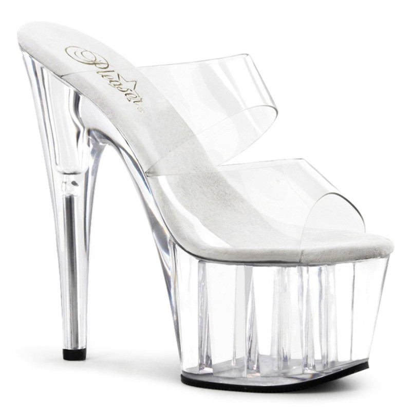 Pleaser ADORE-702 Transparent High Heeled Mules Women Pleaser ADORE-702 Transparent High Heeled Mules Women