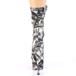 Pleaser ADORE-1002DP White Black Fabric Sale Women