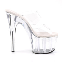 Pleaser ADORE-702 Transparent High Heeled Mules Women